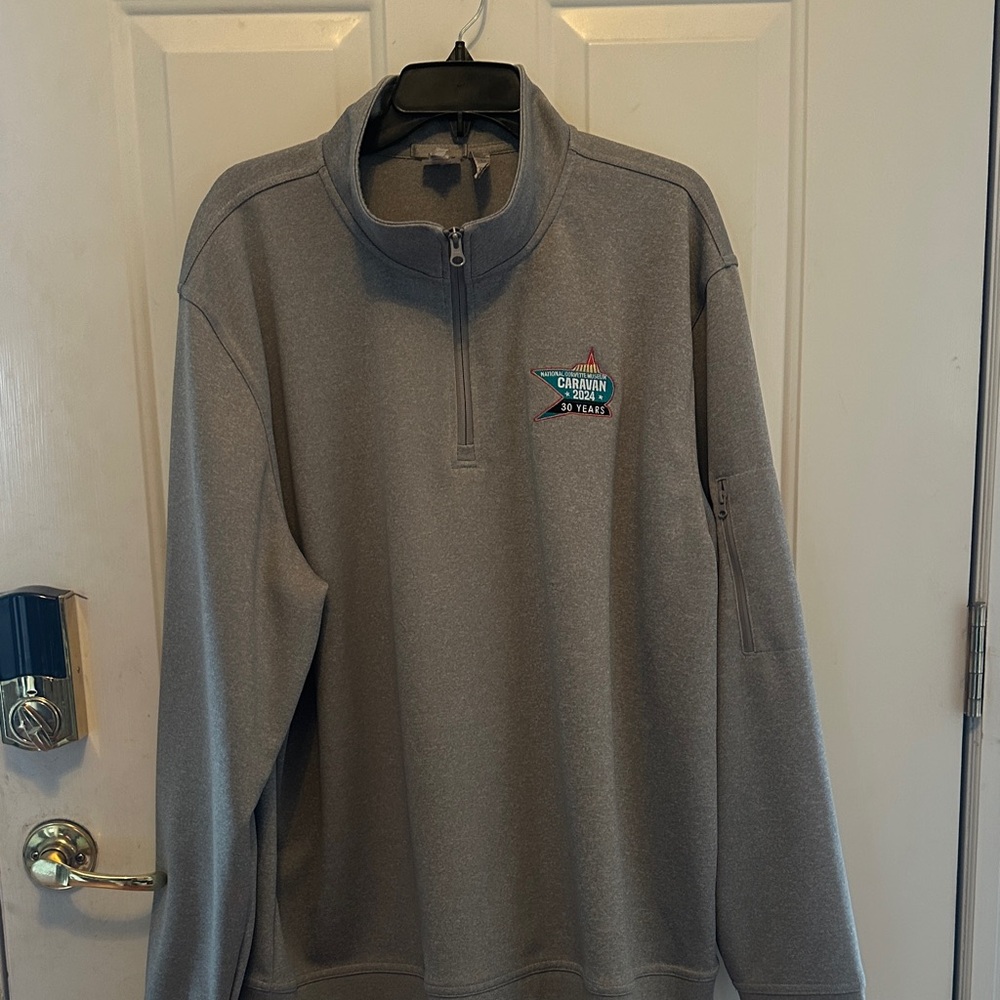 Men's Charcoal Zip-Up Sweater